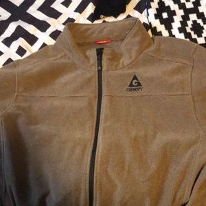Gerry Outdoor Backpacking Apparel Mens Brown Fleece Jacket L Packable C6